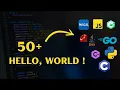 How Hello World Looks in 50 Programming Languages With Code Examples