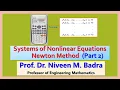 Systems of Nonlinear Equations - Newton Method