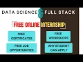 Data Science Full Stack Web Development Online Internship 2023 Free Certificates Any Student