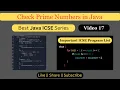 Java Program to Check Prime Number Solved ICSE Class 10 Programs Hindi