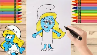 تعلم رسم سنفوره من كرتون السنافر خطوة بخطوة رسم السنافر سهل رسم كرتون للاطفال تعلم رسم للاطفال 