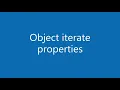 JavaScript How to iterate over object properties