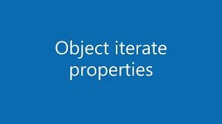 JavaScript How to iterate over object properties
