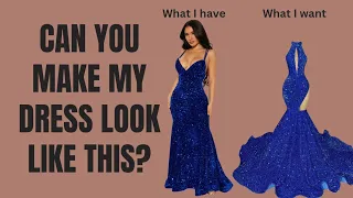 Client Can you do alterations on my dress to make it look like this dress