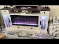 Timelapse Building a Farmhouse Entertainment TV Stand with Fireplace LED Lights