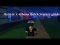Roblox Hunter x Athena Quick Starter Guide