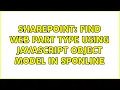 Sharepoint Find web part type using JavaScript Object Model in SPOnline 2 Solutions