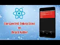 React Native Unexpected token error while running in Emulator
