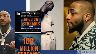 davido beats wizkids records with 100m streams in 3days