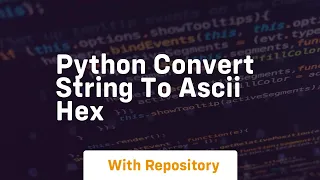 python convert string to ascii hex