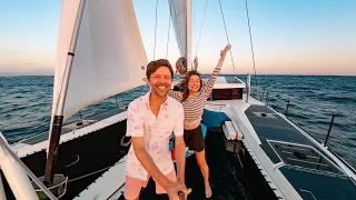 Life at Sea on a Hybrid Electric Catamaran