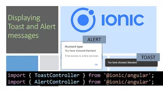 IONIC Displaying Toast and Alert messages