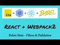 React filters validation