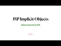 JSP Implicit Objects