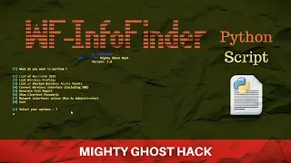 WF-InfoFinder Python Script Wifi Network Tool For Basic Operations