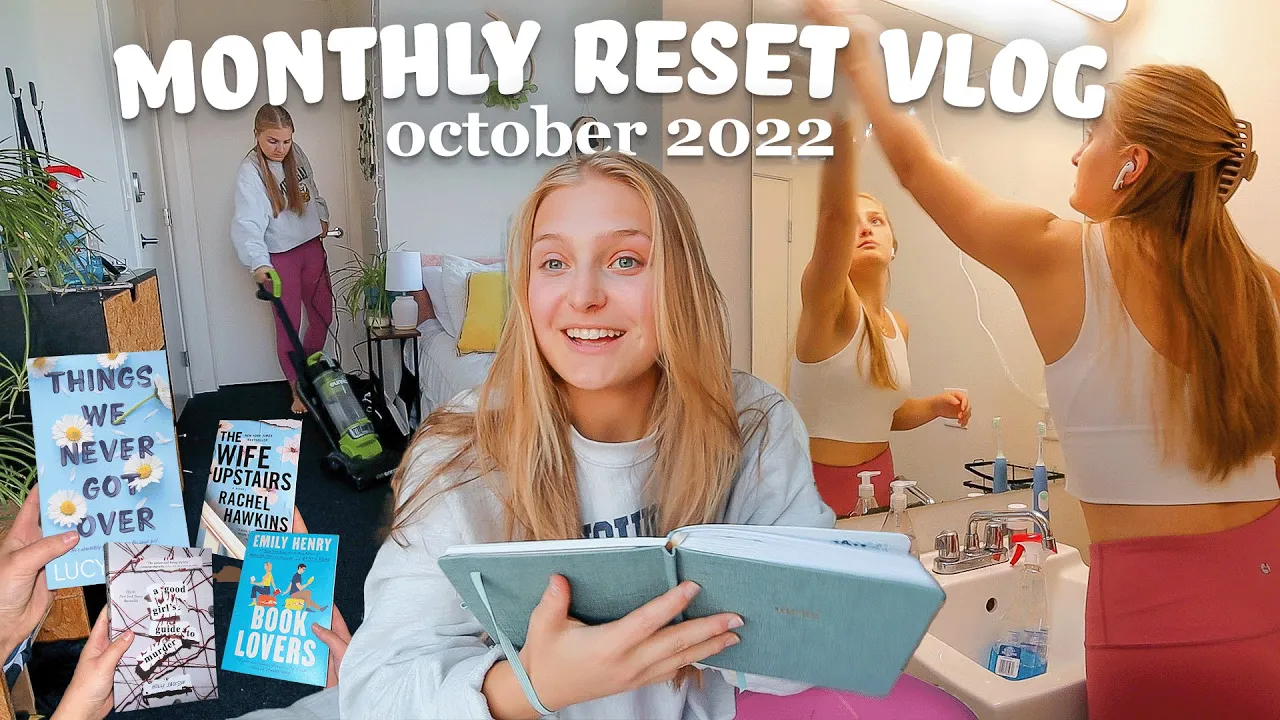 MONTHLY RESET VLOG 🎃 prepping for october, deep cleaning, goal setting, bullet journaling, and more!