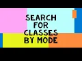 Search for classes by mode in CUNY First