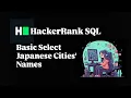 JAPANESE CITIES S NAMES SQL BASIC SELECT SOLUTION HACKERRANK