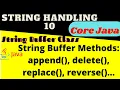 StringBuffer Class Methods in Java with Example String Buffer in Java STRINGBUFFER CLASS