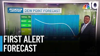 Boston forecast Warm and muggy tomorrow