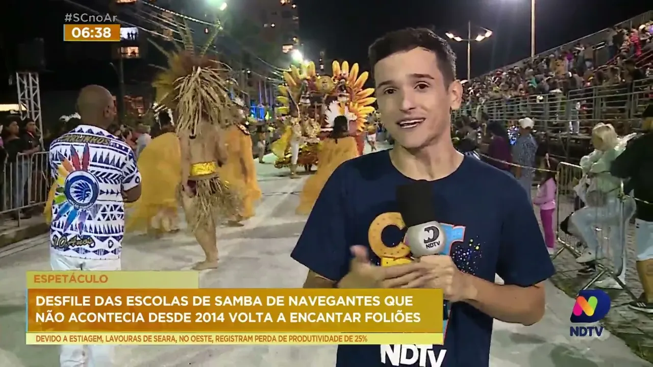 Escolas de samba de Navegantes voltam a desfilar na avenidas depois de 9 anos