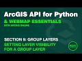 Setting Layer Visibility with a WebMap Group Layer using the ArcGIS API for Python ArcGIS Online