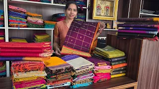 Rs.2300 Diwali New Collection Pure SilkCotton Korvai Kuppadam Pattu 2 Ply Pochampally Pure Soft Silk
