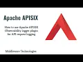 How to use Apache APISIX Observability logger plugin for API request logging