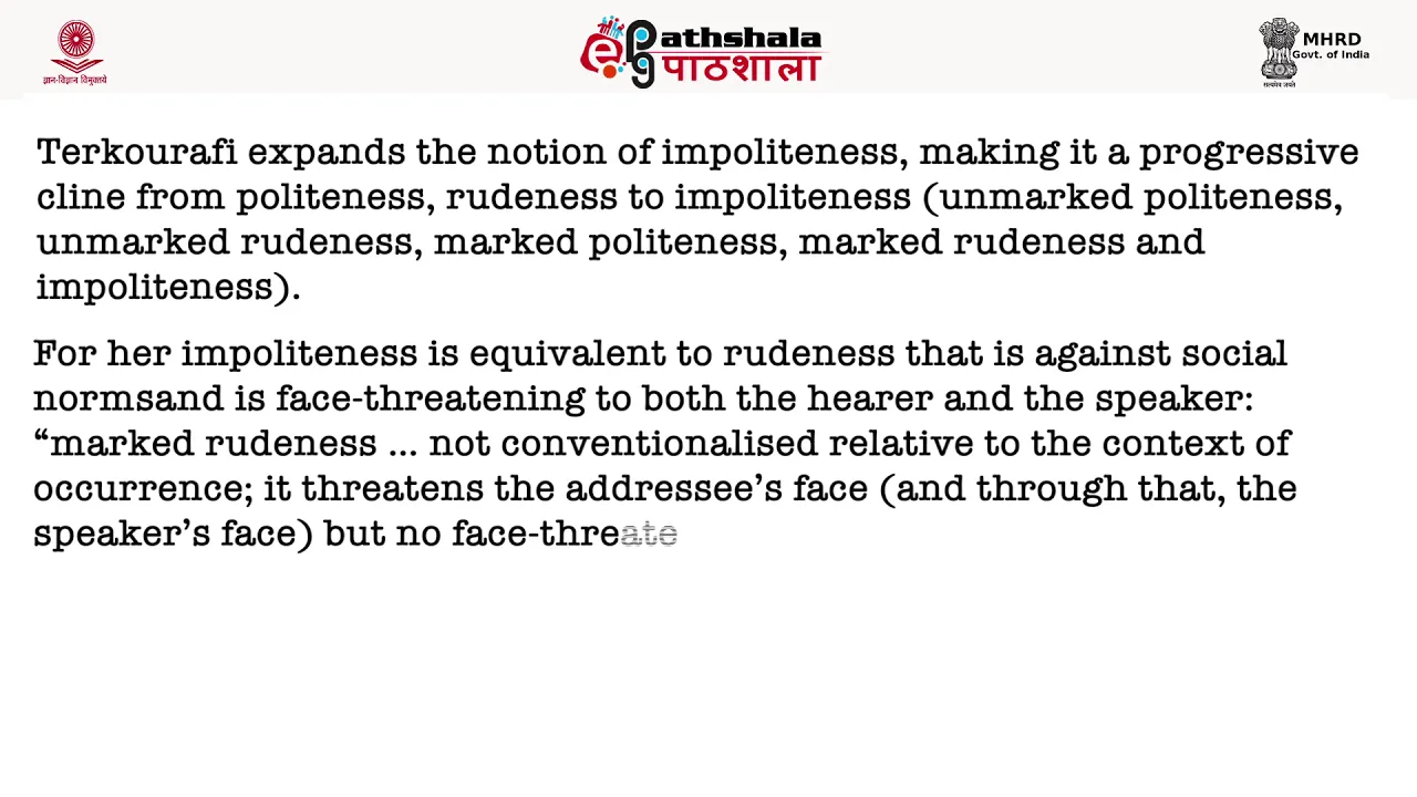 Impoliteness Unit I
