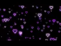 2-Hour 4k Purple Neon Flying Hearts Background Loop Valentine s Day Heart Wallpaper Background