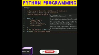 Create a Dictionary of Hindi words with values as their English translation in Python