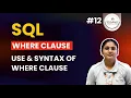 WHERE Clause in SQL Explained Filter Data Using WHERE SQL Tutorial for Beginners