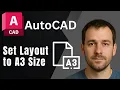 AutoCAD How to Set Layout to A3 Paper Size Plot Setup Tutorial