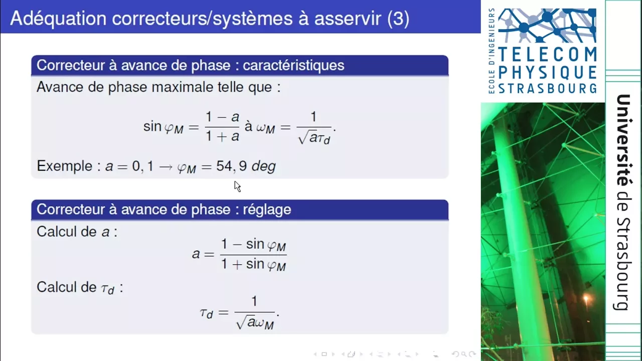 Cours d'Asservissement des Systèmes Continus : séance 10 sur 12