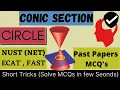 What are conic sections Circle in one shot all concepts Tricks Past Papers MCQS NET ECAT