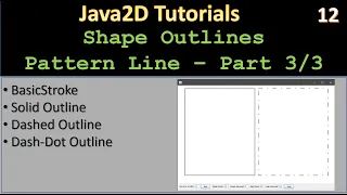 Line Stroke Part 3 - Dash Dot Shape Outline Java2D Tutorial