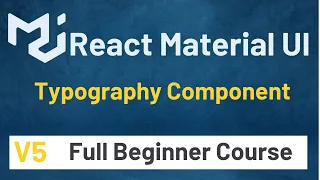 Material UI In React JS Tutorial Typography Component Material UI V5