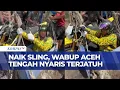 Lagu Wakil Bupati Aceh Tengah Nyaris Terjatuh Saat Seberangi Sungai Pakai Sling