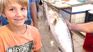 Episode 92 – Best Fish Market in Tunisia, I Learn to Gut  Fish!
