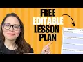How to plan a reading comprehension lesson - with a free editable lesson plan template