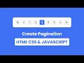 How To Make Pagination In Website Using HTML CSS And JavaScript