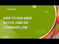 How to Run MDM Batch Jobs on Command Line