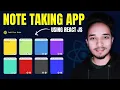 Building a Note Taking App with REACT JS Step-By-Step Tutorial