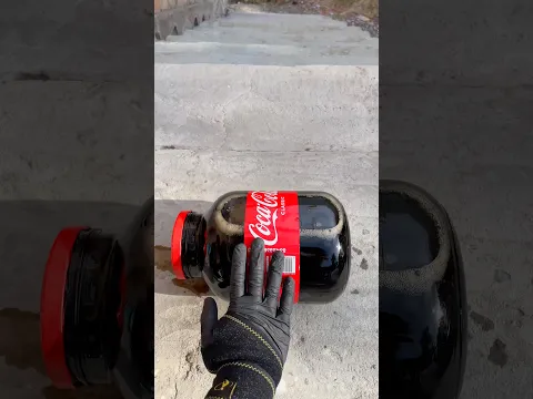 Breaking cola on stair!👀🔥 #asmr #satisfying
