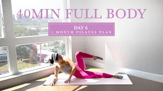 DAY 6 1 Month At Home Pilates Plan 40MIN Hourglass Full Body Madeleineabeid 