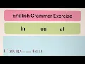 Prepositions in at on English Grammar
