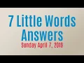 7 Little Words Daily Puzzle April 7 2019