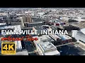 Evansville Indiana from Above A City Between River and Routine
