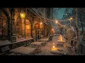 Studying Late at a Candlelit Winter Cafe | Dark Academia Ambience for Reading \u0026 Reflective Mood