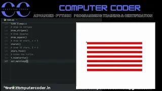 how to make America flag using python programming